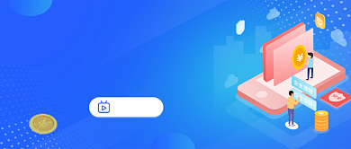 蓝色卡通投资课程培训公众号首图背景