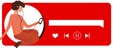 红色创意简约网易云公众号首图背景