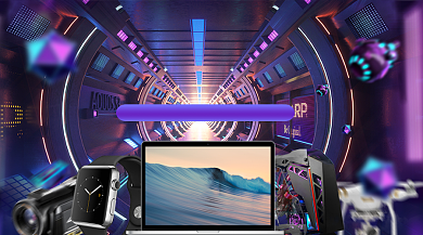 双十二数码促销手机横图背景