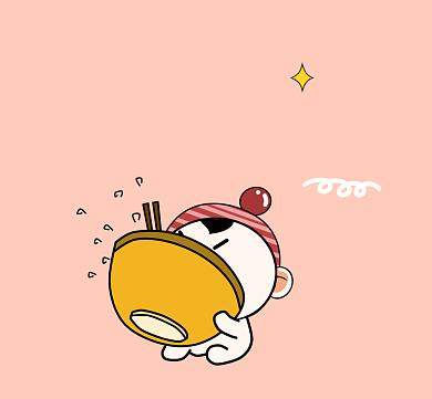 干饭人可爱搞笑清新朋友圈封面背景