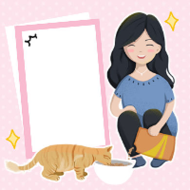 便宜大碗猫罐头清新插画公众号次图背景