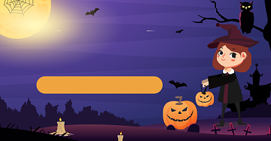 万圣节南瓜主题派对捣蛋夜晚背景