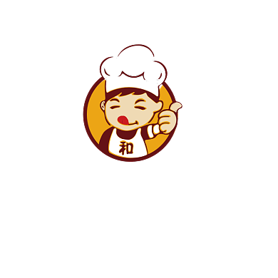 卡通厨师餐饮标志LOGO背景
