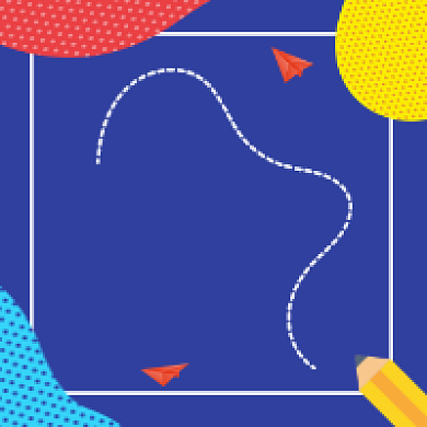 我们毕业啦撞色几何简约公众号次图背景