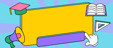 考研课开班啦手绘卡通公众号首图背景