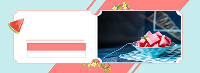 夏季水果生鲜西瓜淘宝电商banner背景