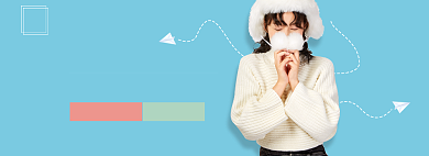 秋冬女装上新清新促销banner背景