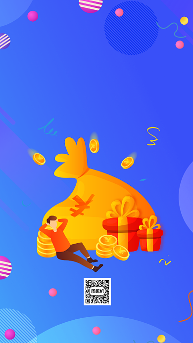 招商加盟插画宣传手机海报背景