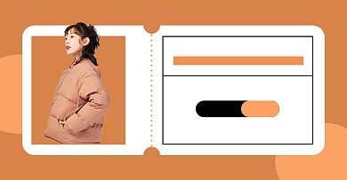 服装女装秋冬上新冬装羽绒服海报背景