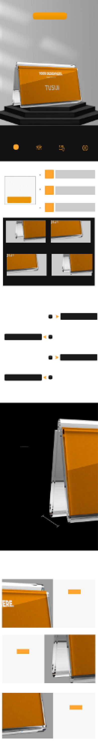 亚克力板台卡办公用品工厂定制详情页背景