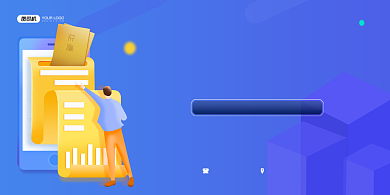 诈骗网络信息安全卡通蓝色展板背景