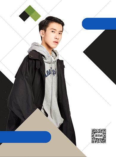 冬季上新男装简约时尚印刷海报背景