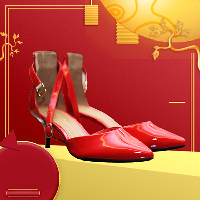国庆中秋鞋子女鞋中国风直通车主图背景