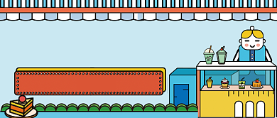 烘焙甜品店手绘卡通公众号首图背景