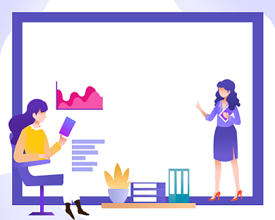 金融解析手绘卡通小程序封面背景