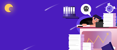 紫色拒绝加班996公众号首图封面背景