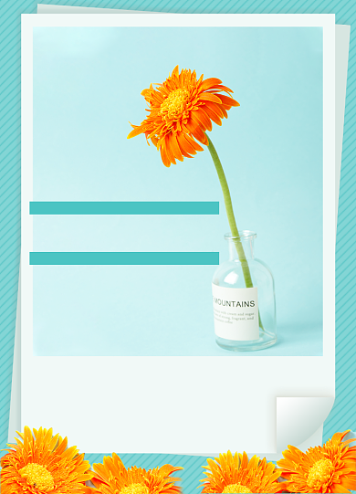 早上好励志花朵新媒体配图背景