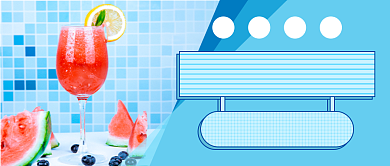 夏天西瓜特饮新媒体首图背景