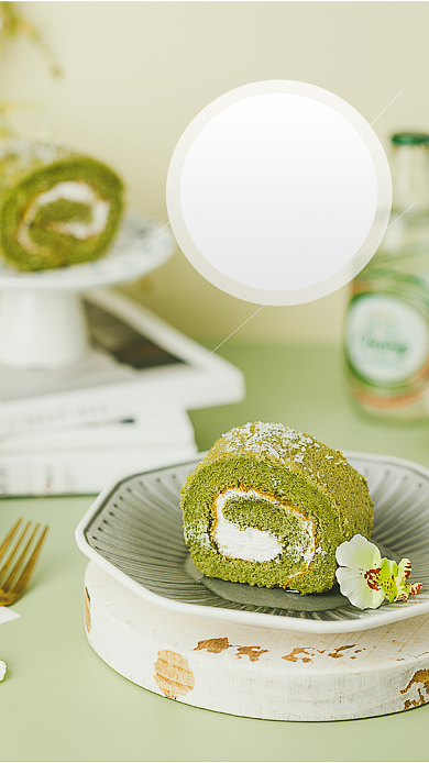 甜品蛋糕美食早安问候海报背景