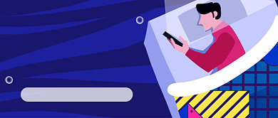 卡通拒绝熬夜健康养生公众号首图背景