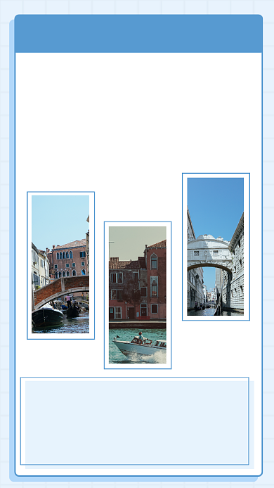 蓝色文艺清新意大利的建筑文章配图背景