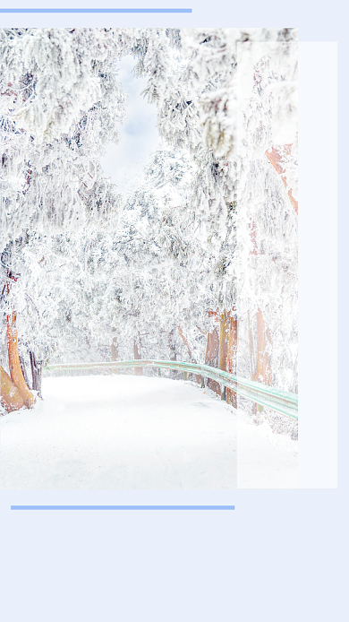 蓝色简约大雪文章配图背景