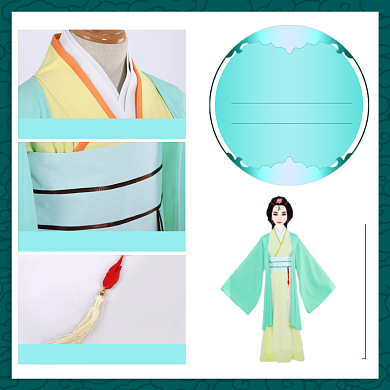 经典汉服细节展示中国风促销主图背景