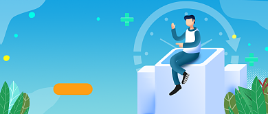 蓝色卡通手绘医疗保险公众号首图背景