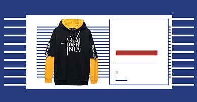 蓝色秋季潮流男装秋冬上新活动海报背景