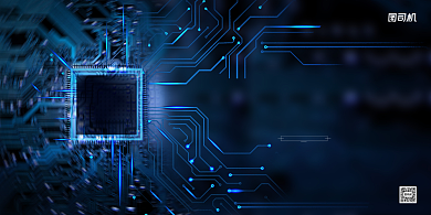 半导体产业大气科技全面支持科技展板背景
