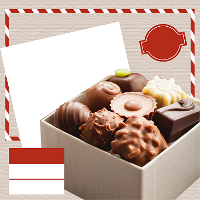 网红巧克力促销简约手绘主图背景