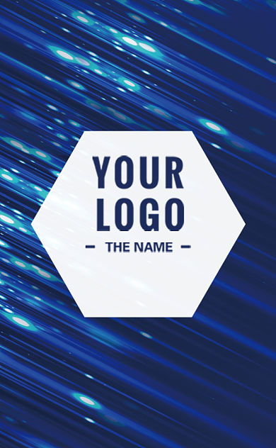 蓝色时尚科技电子数码公司名片背景