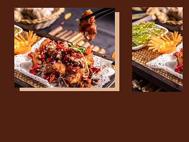 美食诱惑横版配图背景