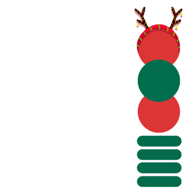 红绿色卡通圣诞节悬浮标签背景