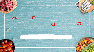 盛夏美食促销清新简约手机横图背景