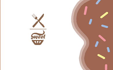 简约时尚蛋糕店烘焙店名片背景