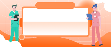 医生招聘医美橙色插画公众号首图背景