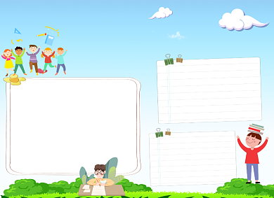 班级公约竞选电子小报手绘卡通背景