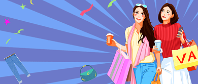 好物攻略手绘卡通公众号首图背景