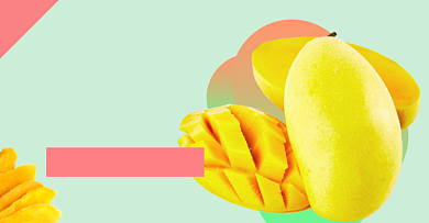 水果生鲜促销芒果淘宝电商横版海报背景