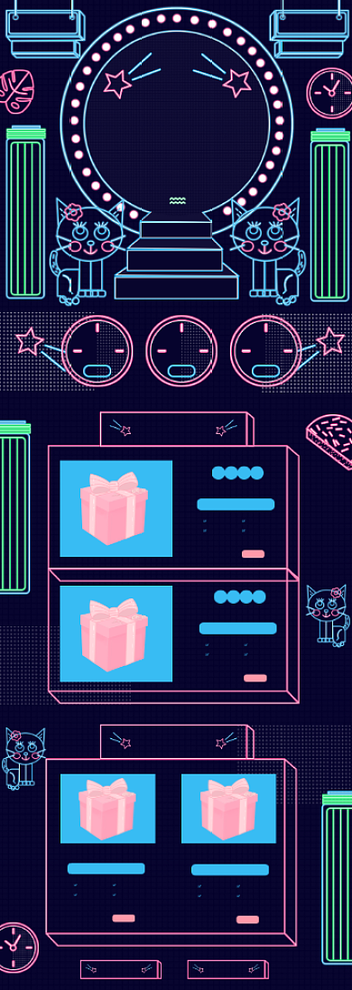 新势力周霓虹灯时尚女装春上新电商首页背景