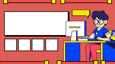 卡通招聘招募兼职设计师背景