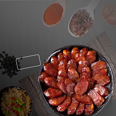 腊肉熏肉年货烤肉腊肠主图背景