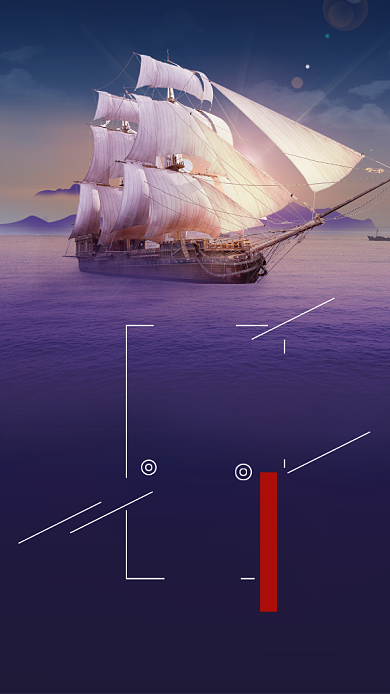 蓝色企业文化杨帆起航文章配图背景