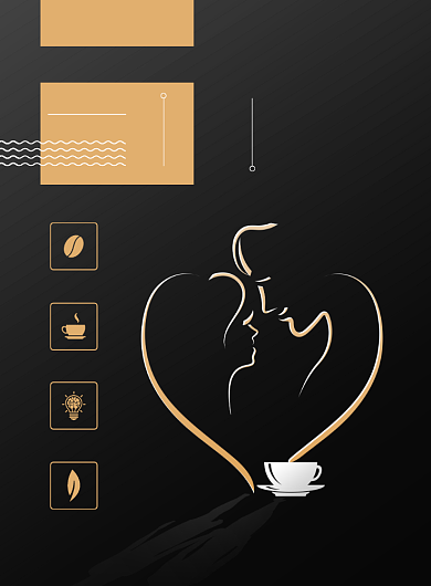 咖啡七夕浪漫第二杯半价海报背景