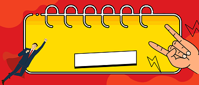 红色创意新媒体热点日历公众号首图背景