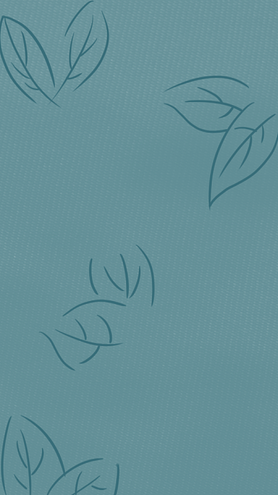 蓝色叶子插画手机壁纸背景