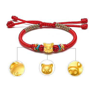 珠宝黄金首饰黄金串珠细节展示主图背景