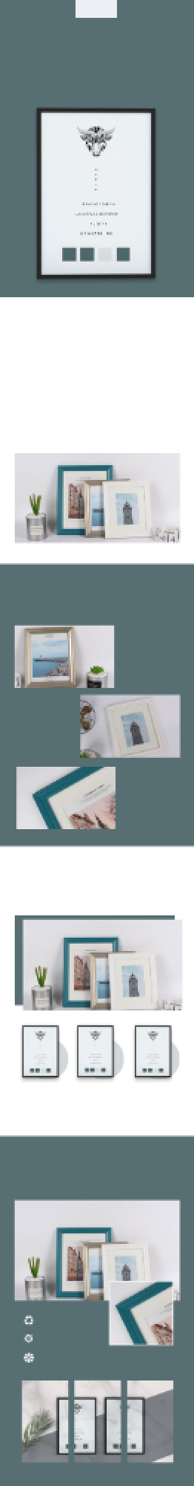 相框实木相框装饰摆件日用详情页背景