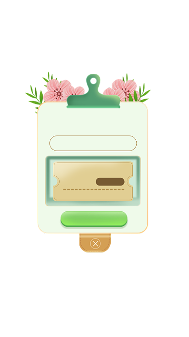 绿色小清新进店有礼优惠券弹窗背景